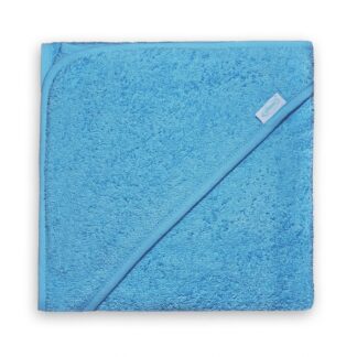 Badcape Uni Line, Blauw, 80x80 cm. Met Naam & Geboortedatum