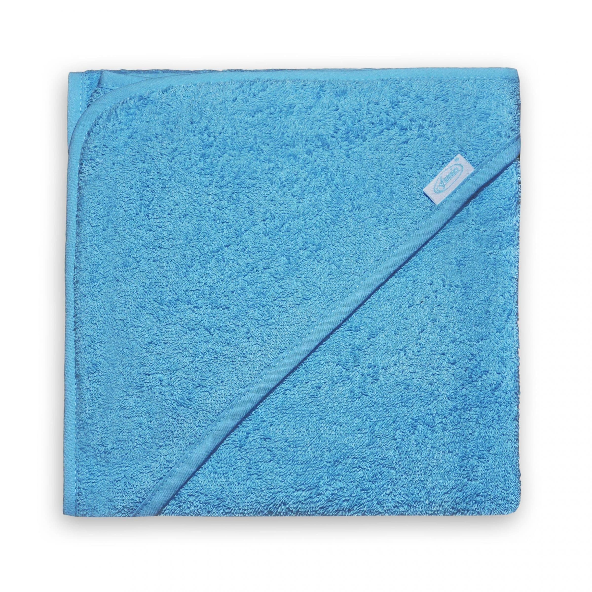 Badcape Uni Line, Blauw, 80x80 cm. Met Naam & Geboortedatum