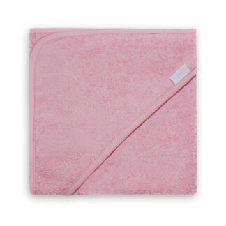 Badcape Uni Line, Roze, 80x80 cm. Met Naam & Geboortedatum