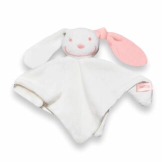 Tutpoppetje ecru met blush oor, 23 x 23 cm. Met Naam & Geboortedatum